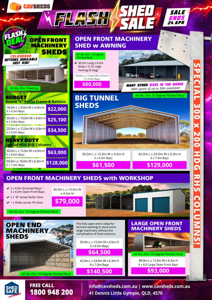 CavSheds Flash Shed Sale catalogue page 2