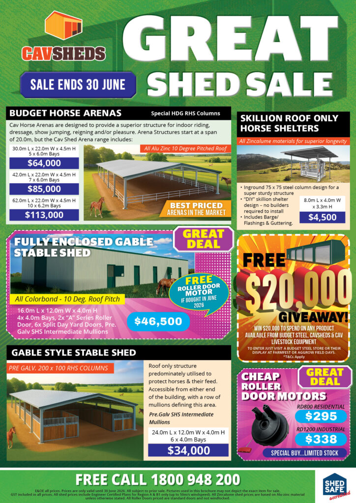 CavSheds_June2026_GREAT SHED SALE_WEB1