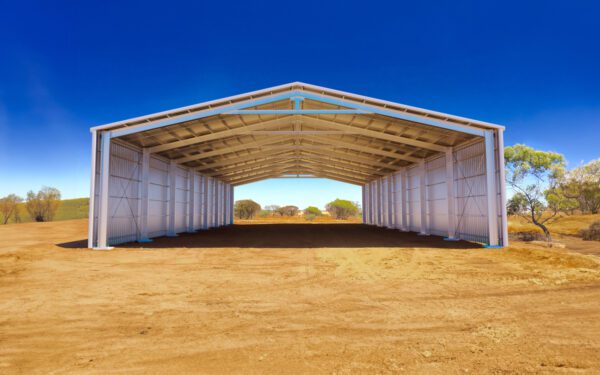 Tunnel Shed 42 x 20 x 6m - UB Column - Zincalume EDIT